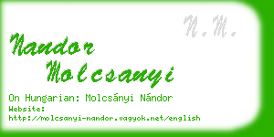nandor molcsanyi business card